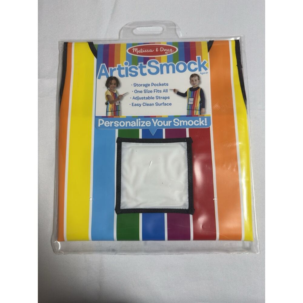 Melissa & Doug Durable Personalized Artist Smock One Size Fit Easy Clean